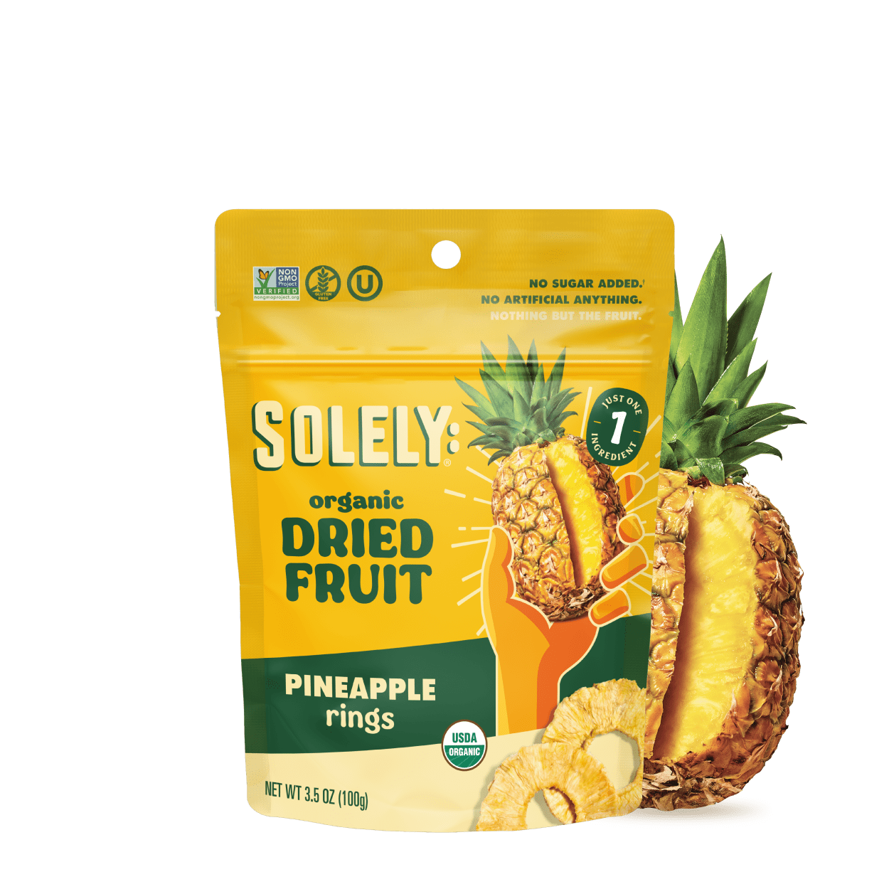 Organic Dried Pineapple Rings 3.5oz