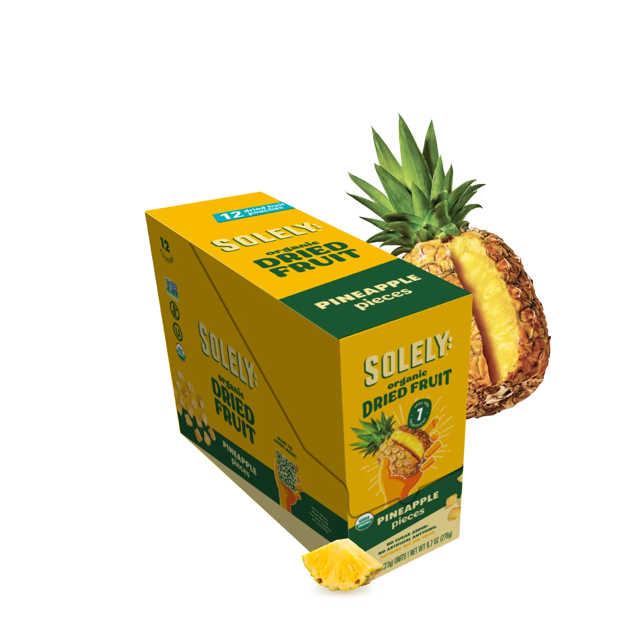 Dried Organic Pineapple Pieces